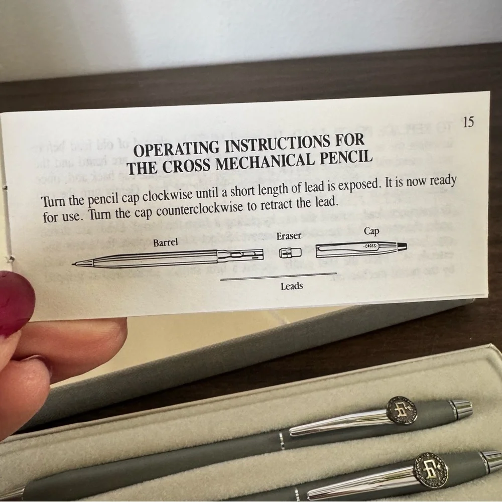 Vintage Cross Gray Mechanical Pencil Set